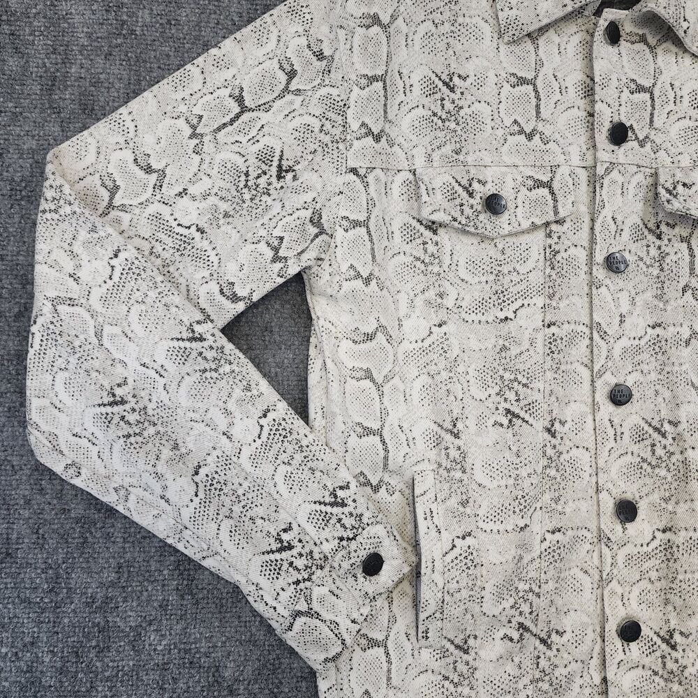 The People Vs Jacket Womens Large Snake Skin Denim Trucker Festival Rock & Roll - Picture 9 of 16